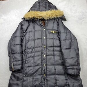 Baby Phat Jacket Womens 4X Puffer Coat Winter Fur Hoodie Vintage Y2K 90s Adult